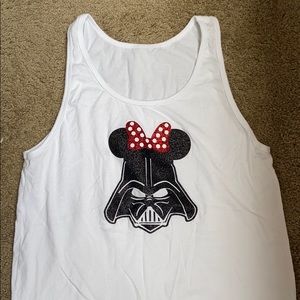 Darth Vader with Minnie ears on tank top